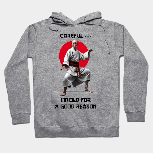 Careful, I'm Old For A Reason Hoodie by ArtShare